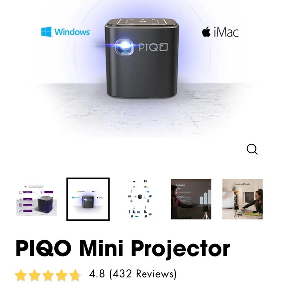 PIQO Smart Mini Projector - Picture 7 of 8